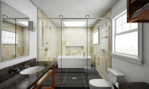 Bad Mit Fliesen Aus Terrakotta