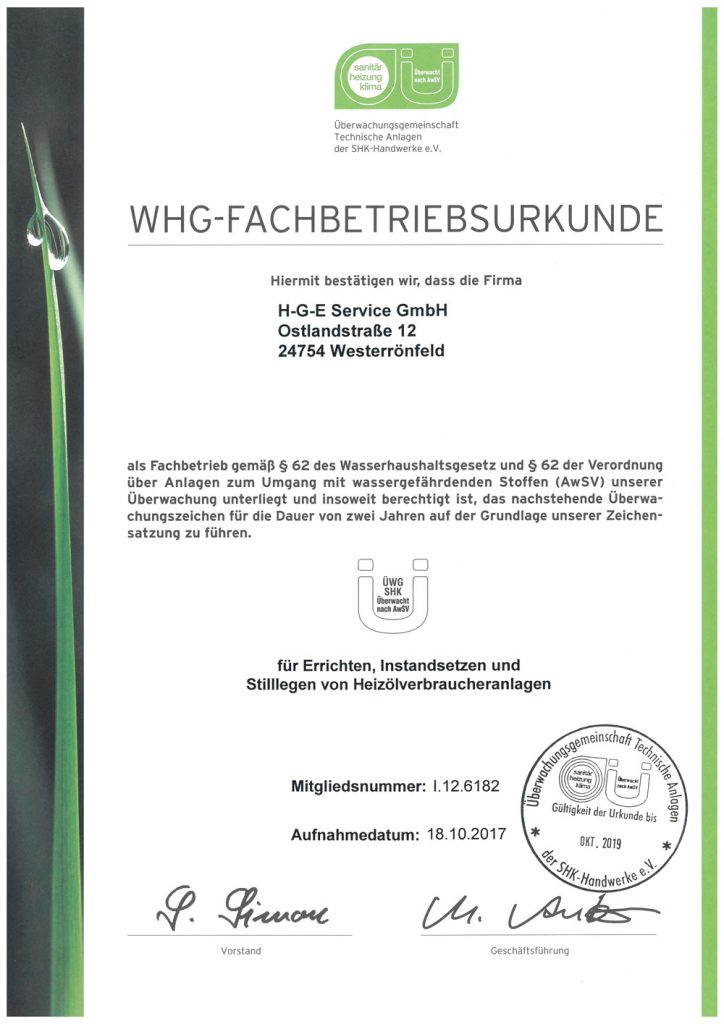 Zertifikat-WHG